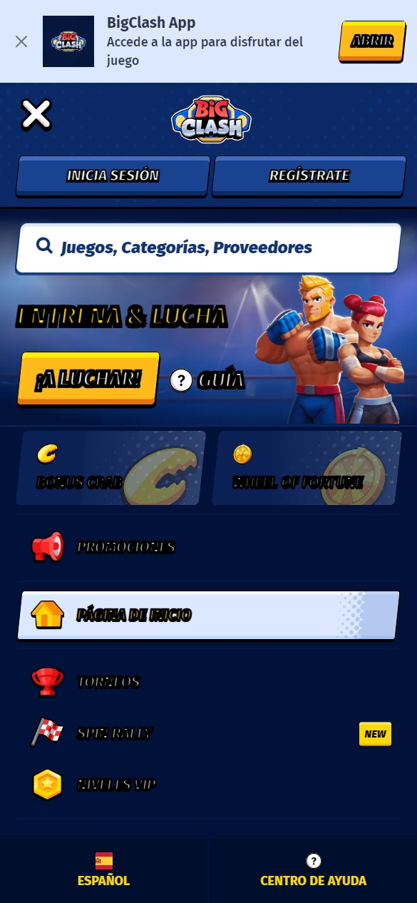 Menú principal & navegación rápida
